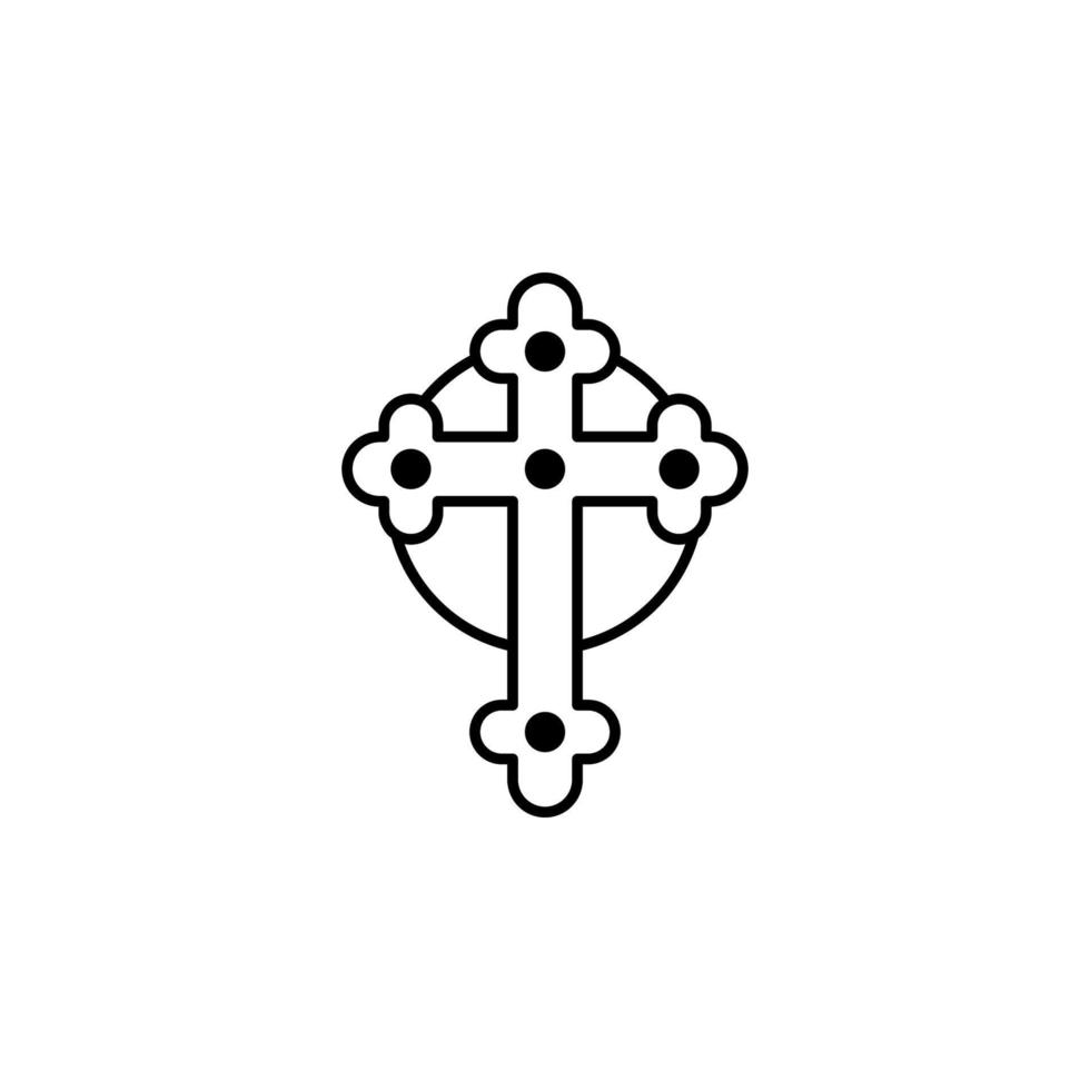 helgon patrick, korsa, irland vektor ikon illustration