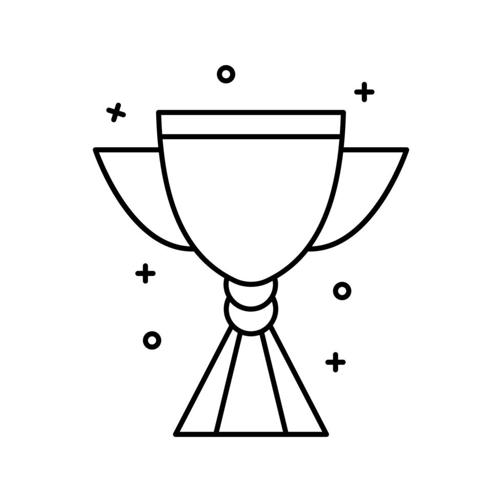vergeben, Tasse, Gewinner Vektor Symbol Illustration