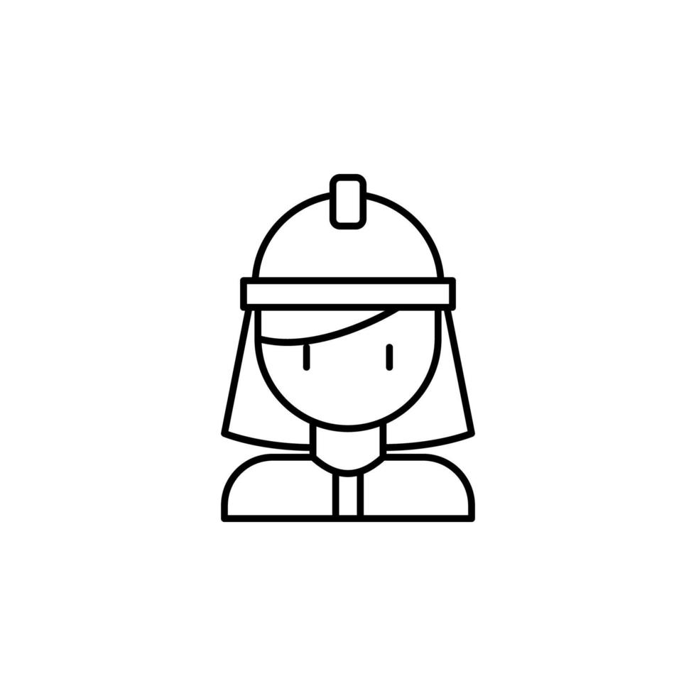 Frau, Feuerwehrmann Vektor Symbol Illustration