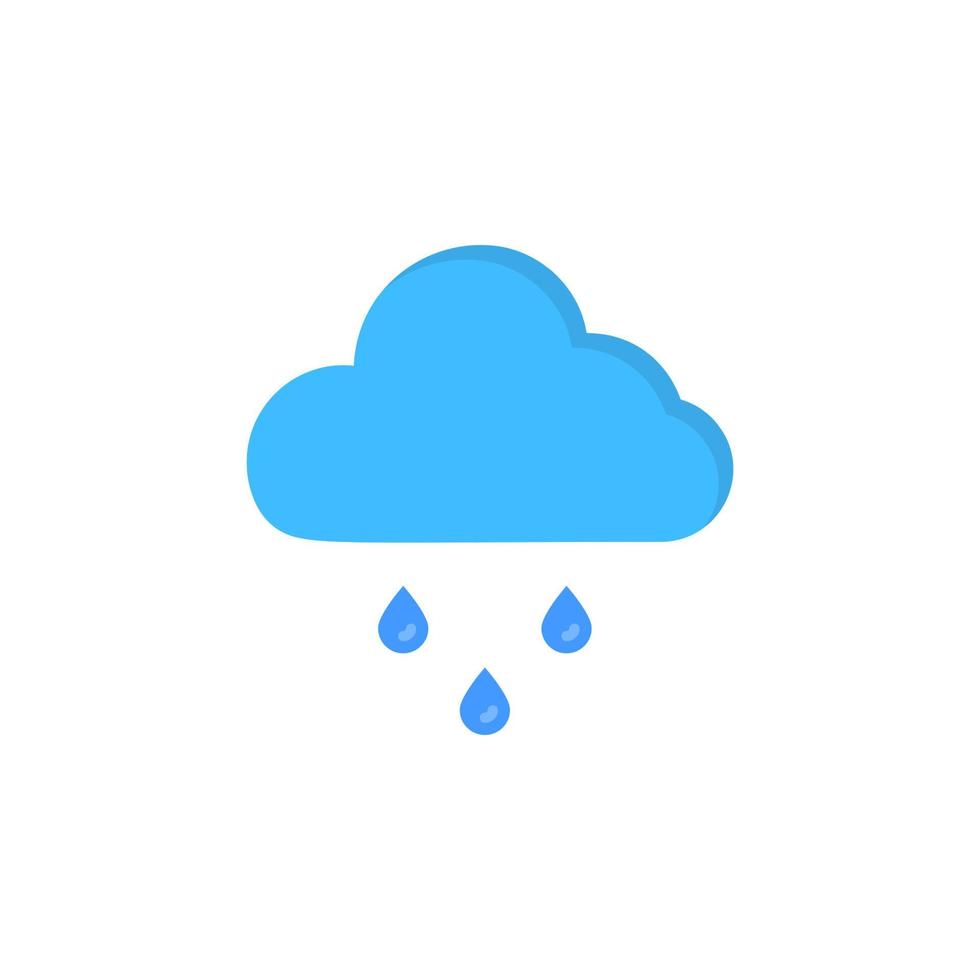 moln regn droppar vektor ikon illustration
