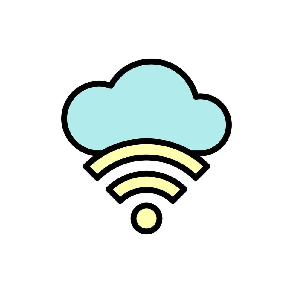 Wolke, W-lan Vektor Symbol Illustration