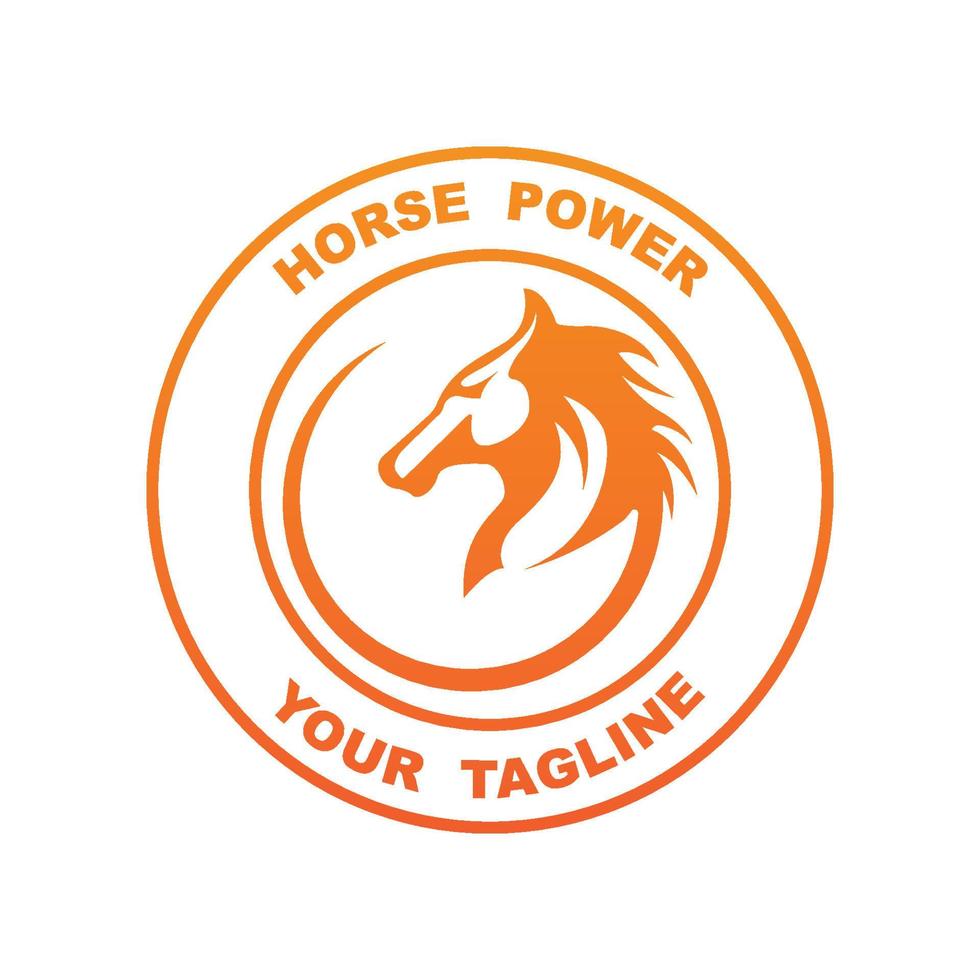 elegant Pferd Symbol königlich Hengst Logo mit Slogan Vorlage vektor