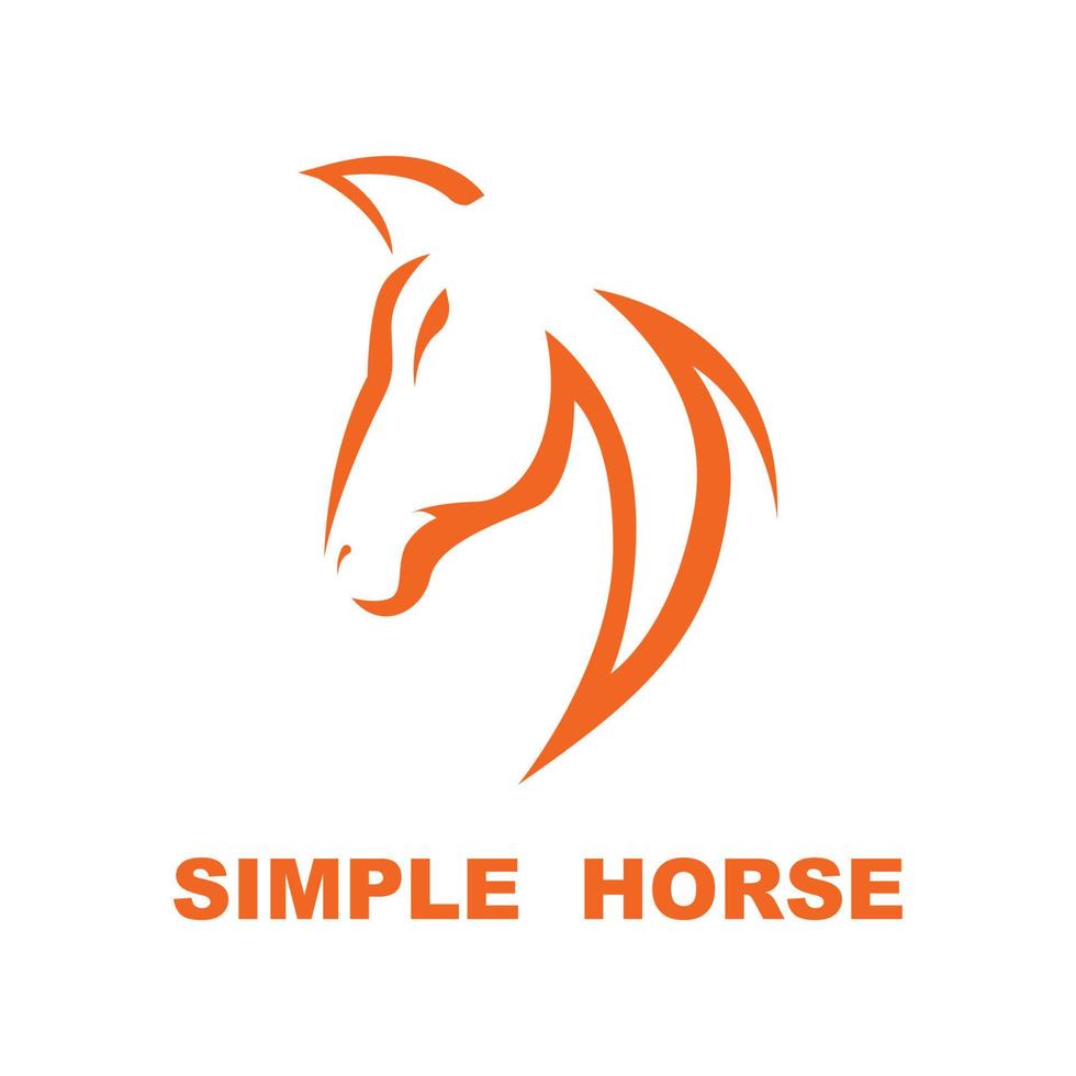elegant häst ikon kunglig hingst logotyp med slogan mall vektor
