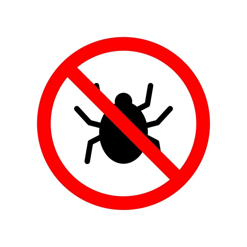 insekt förbjuden vektor ikon illustration