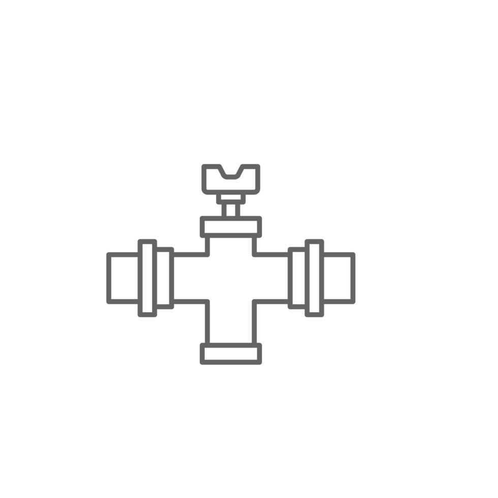 Klempner, Ventil, Wasser Vektor Symbol Illustration