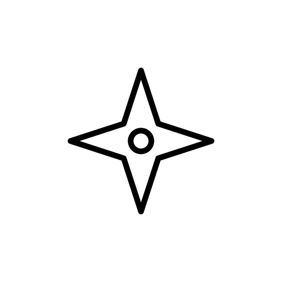 vierzackig Star Vektor Symbol Illustration