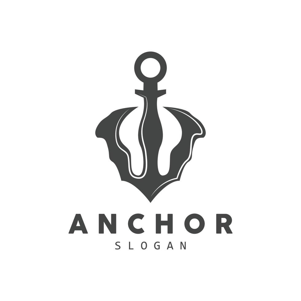 Anker Logo, Ozean Schiff Vektor, einfach minimalistisch Design, Anker Symbol, spartanisch, Ozean, Symbol Vorlage Illustration vektor