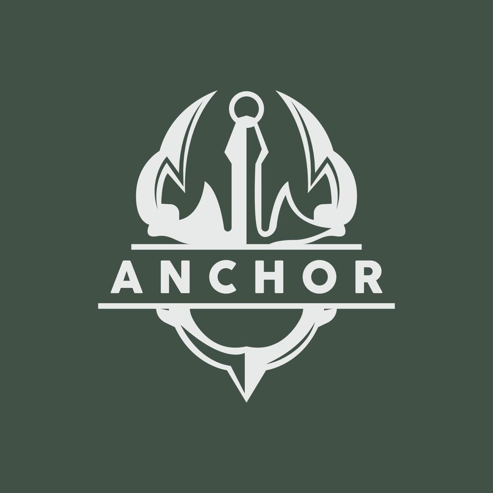 Anker Logo, Ozean Schiff Vektor, einfach minimalistisch Design, Anker Symbol, spartanisch, Ozean, Symbol Vorlage Illustration vektor