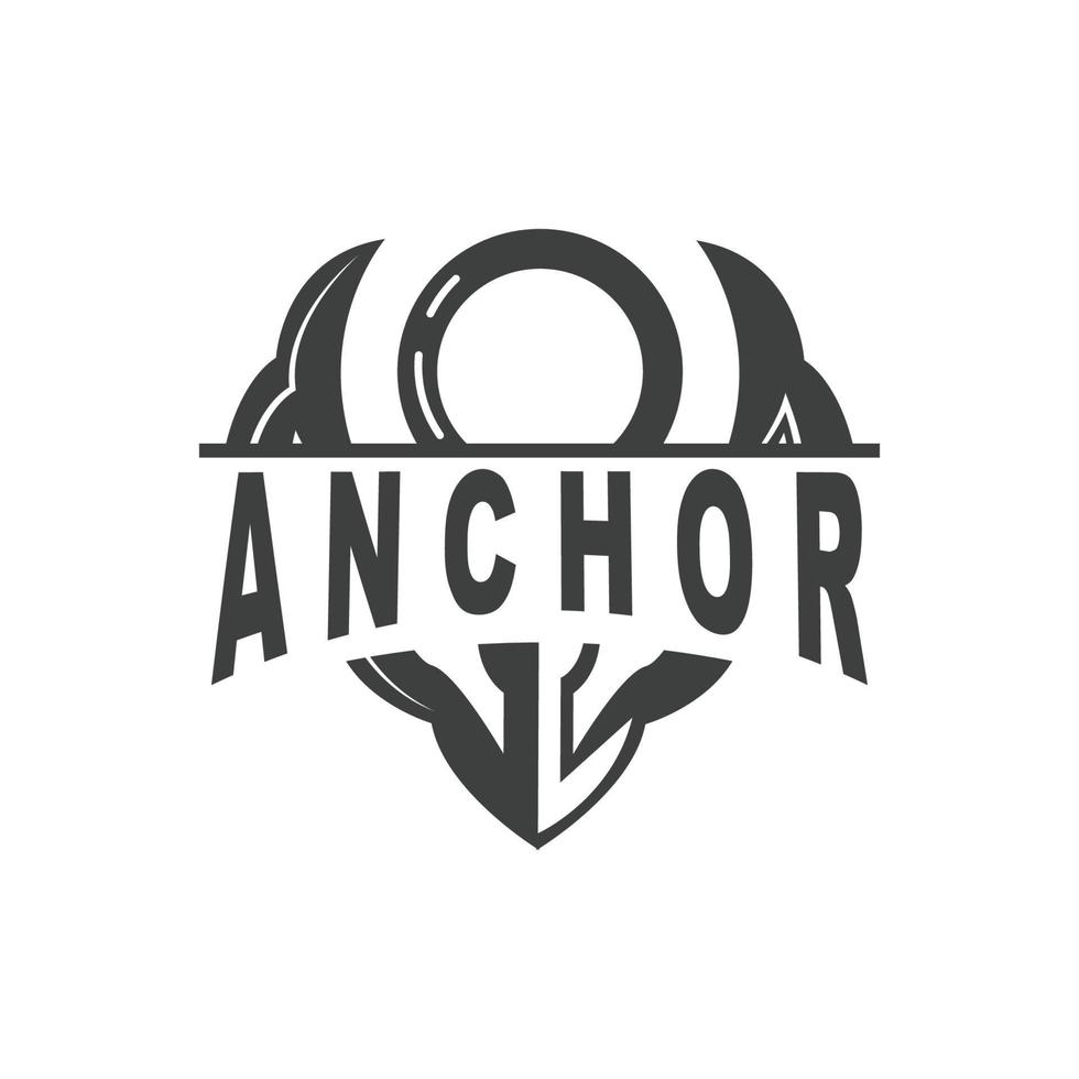 Anker Logo, Ozean Schiff Vektor, einfach minimalistisch Design, Anker Symbol, spartanisch, Ozean, Symbol Vorlage Illustration vektor