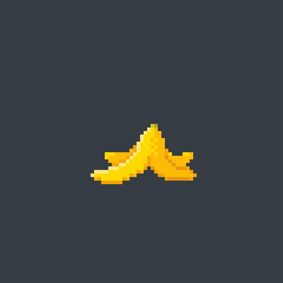 Banane schälen im Pixel Kunst Stil vektor