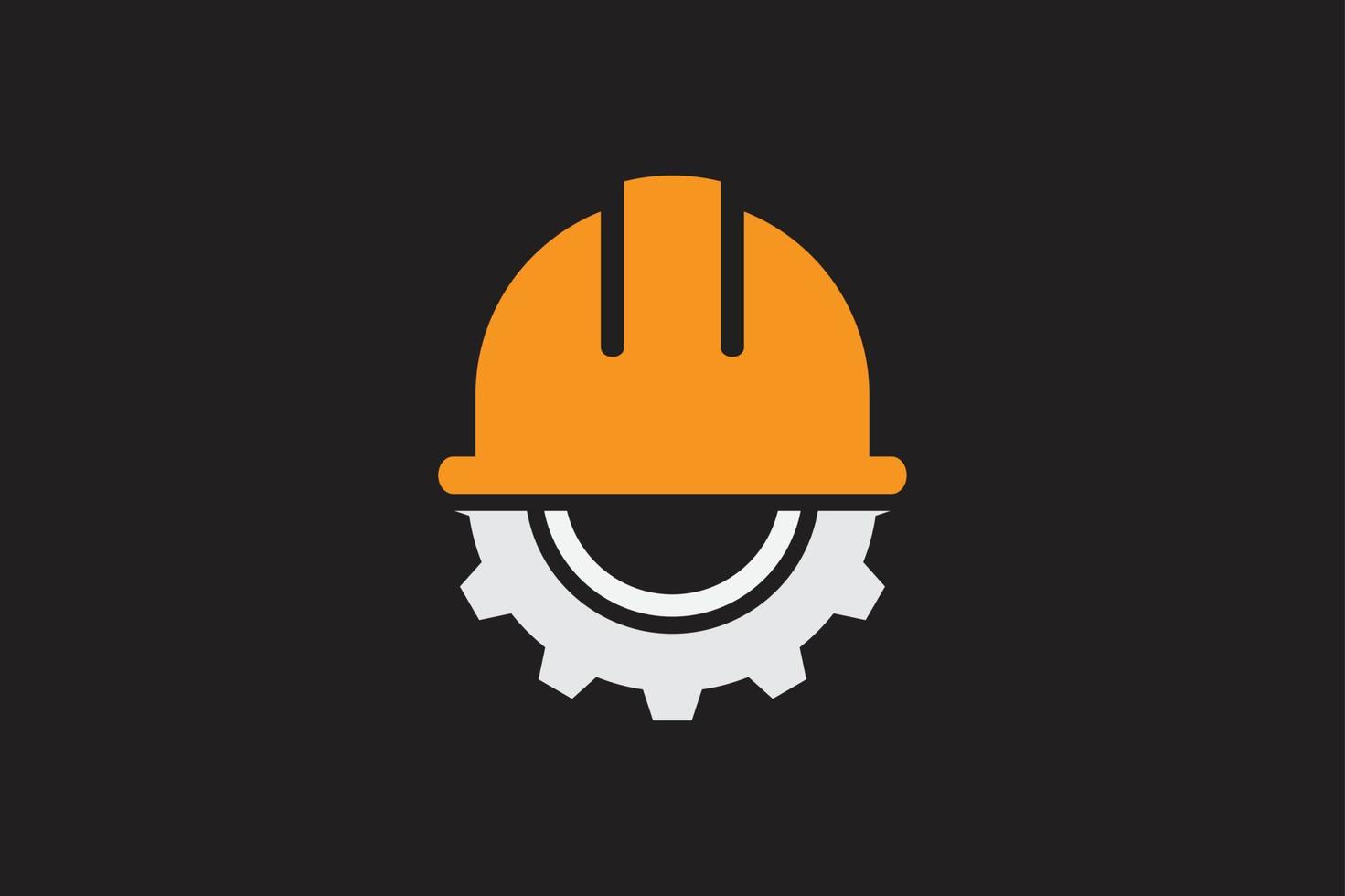 Helm Konstruktion Ausrüstung Logo vektor