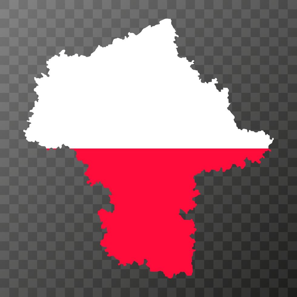 Masowisch Woiwodschaft Karte, Provinz von Polen. Vektor Illustration.