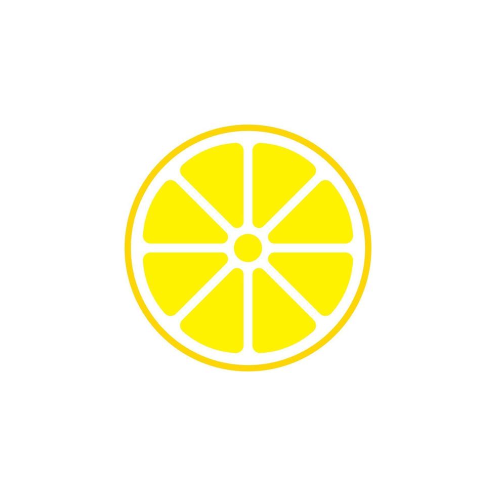 frische Zitronenfruchtvektorillustrationsikone vektor