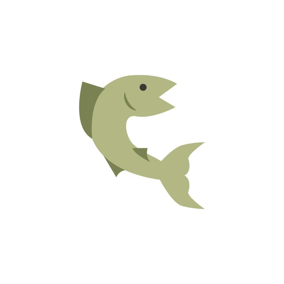 flod fisk färgad vektor ikon illustration