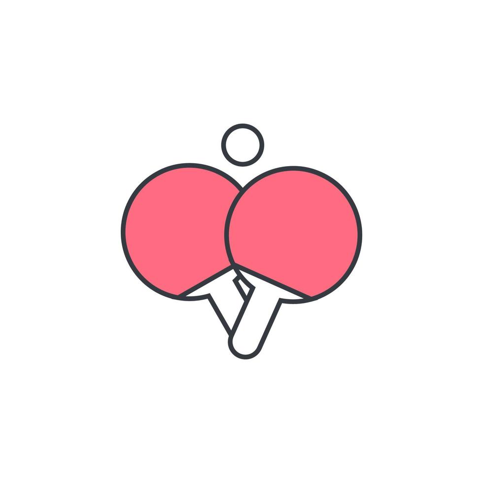 ping pong vektor ikon illustration