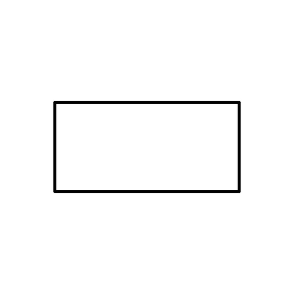 geometrisk former, rektangel vektor ikon illustration