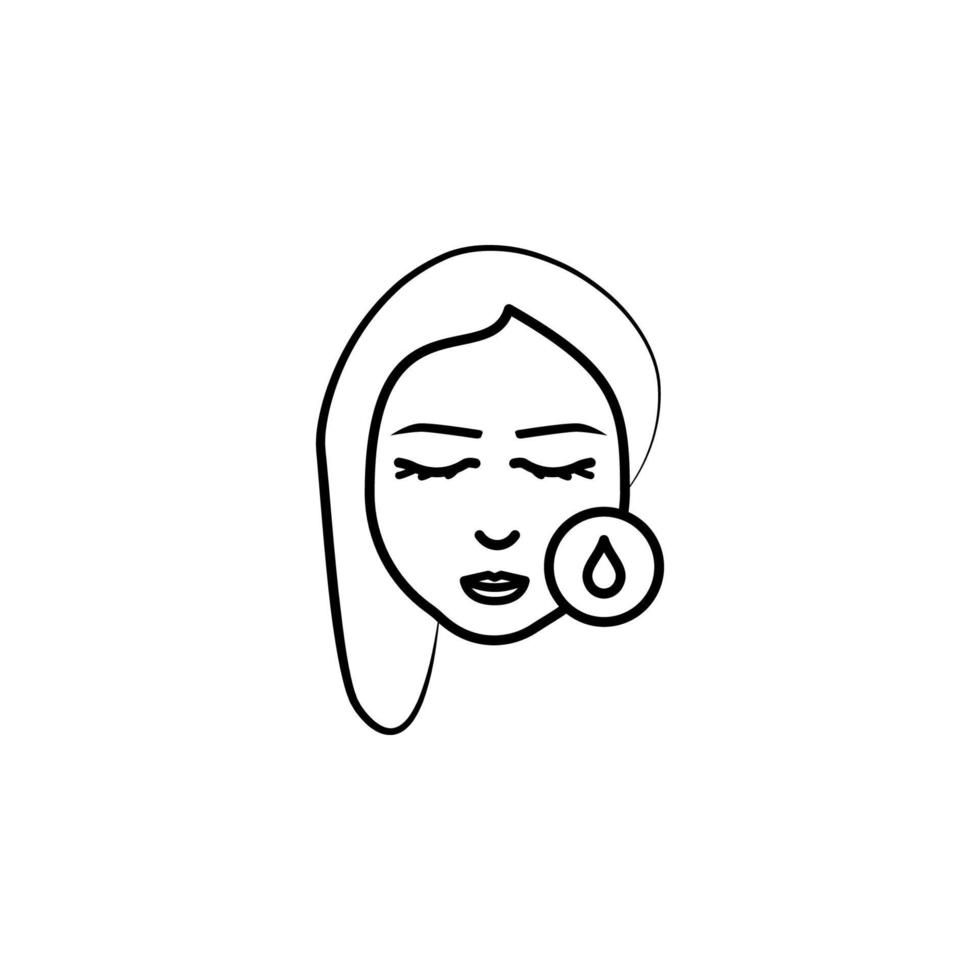 Frau, bilden, Haut Vektor Symbol Illustration