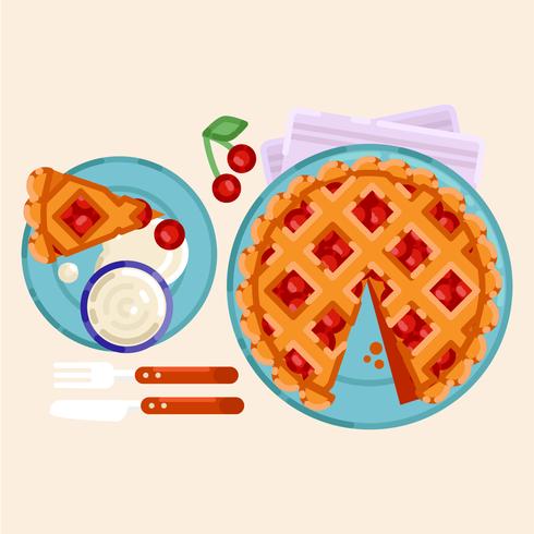 Vektor Cherry Pie Illustration