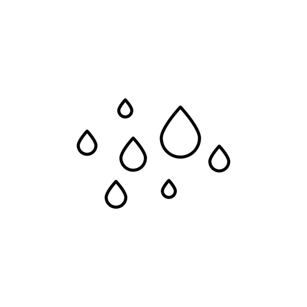 vatten droppar översikt vektor ikon illustration