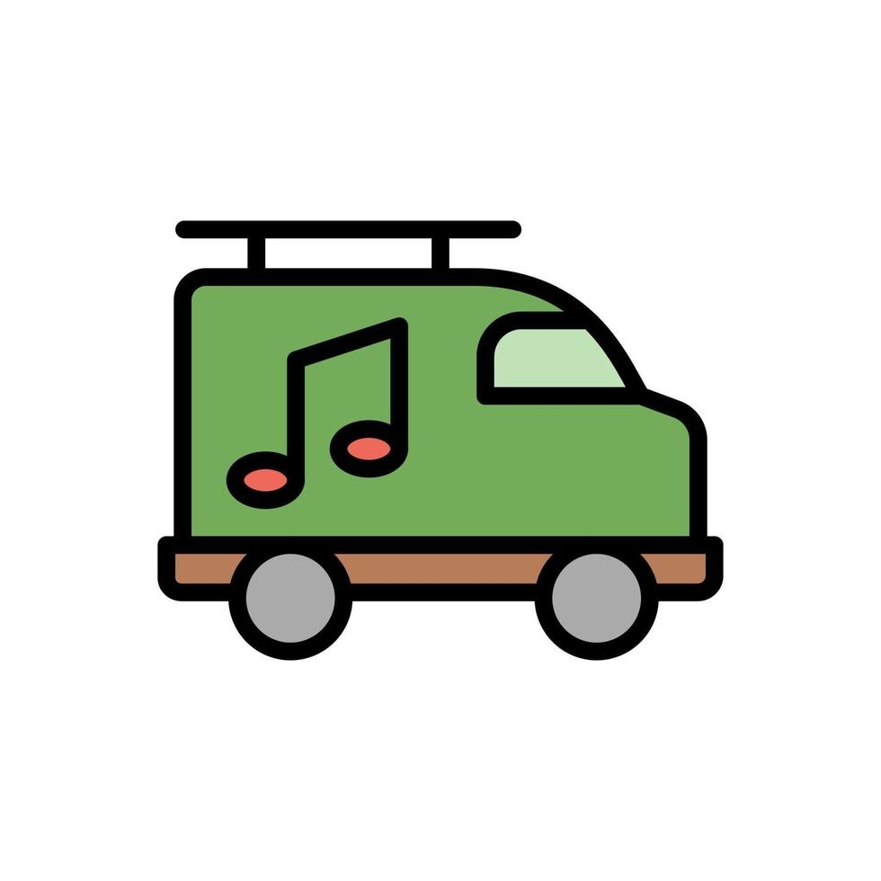 Musik- Wohnwagen Vektor Symbol Illustration