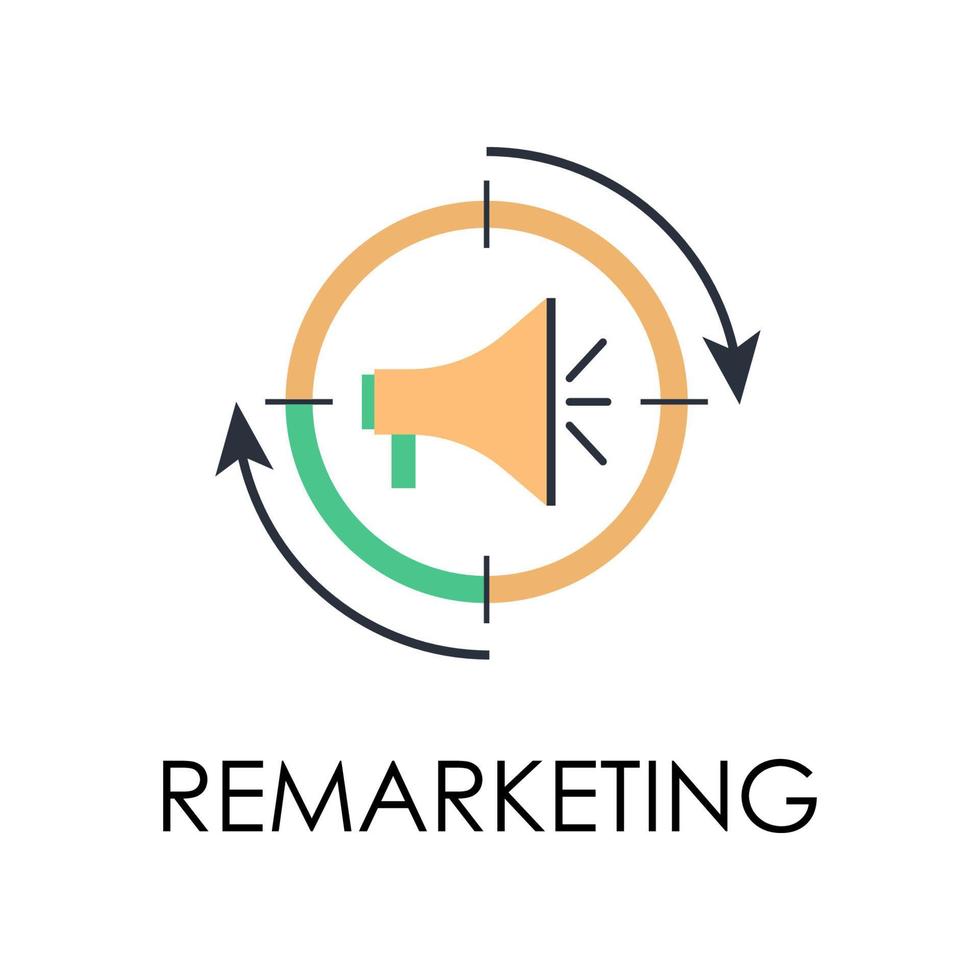 farbig Remarketing Vektor Symbol Illustration