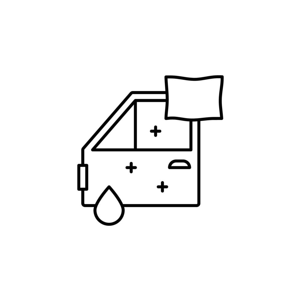 Auto Tür Autowäsche Vektor Symbol Illustration