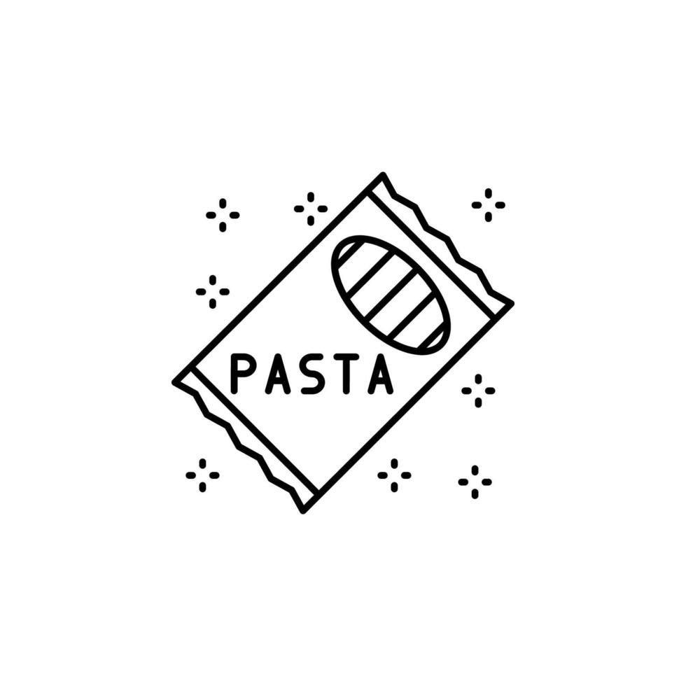 Tasche Pasta Vektor Symbol Illustration