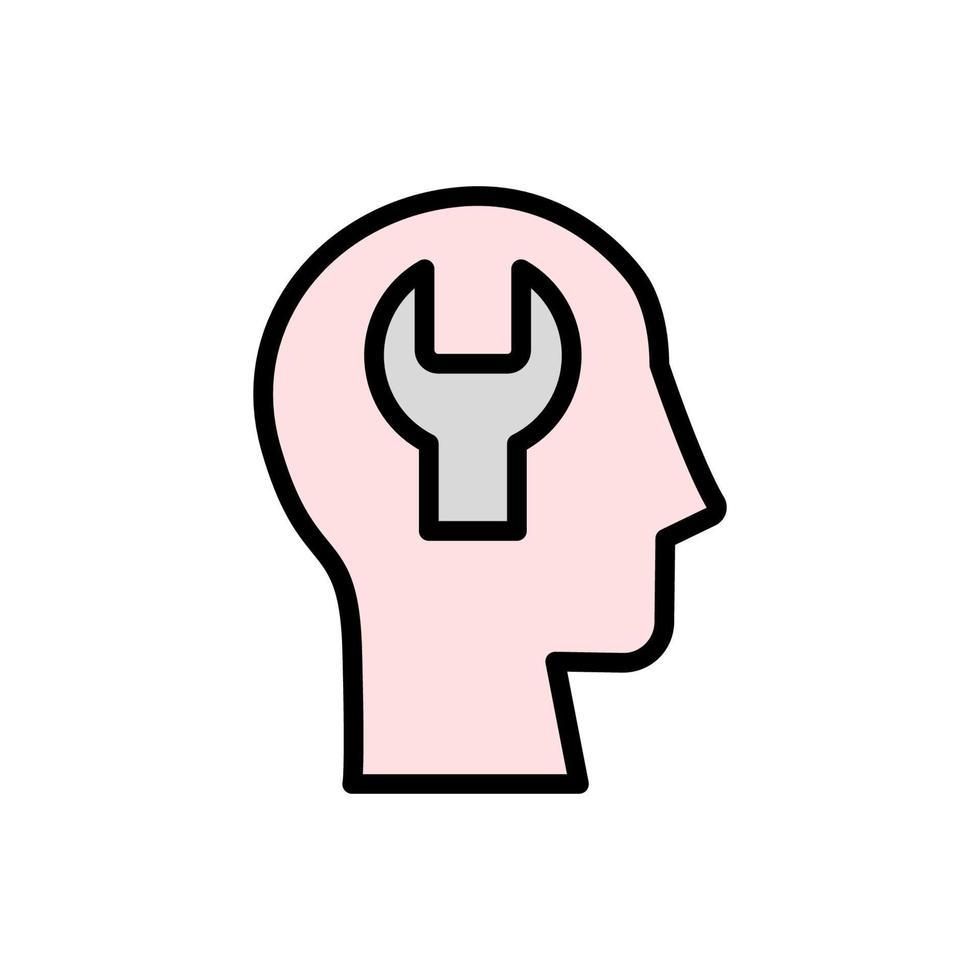 huvud rycka vektor ikon illustration