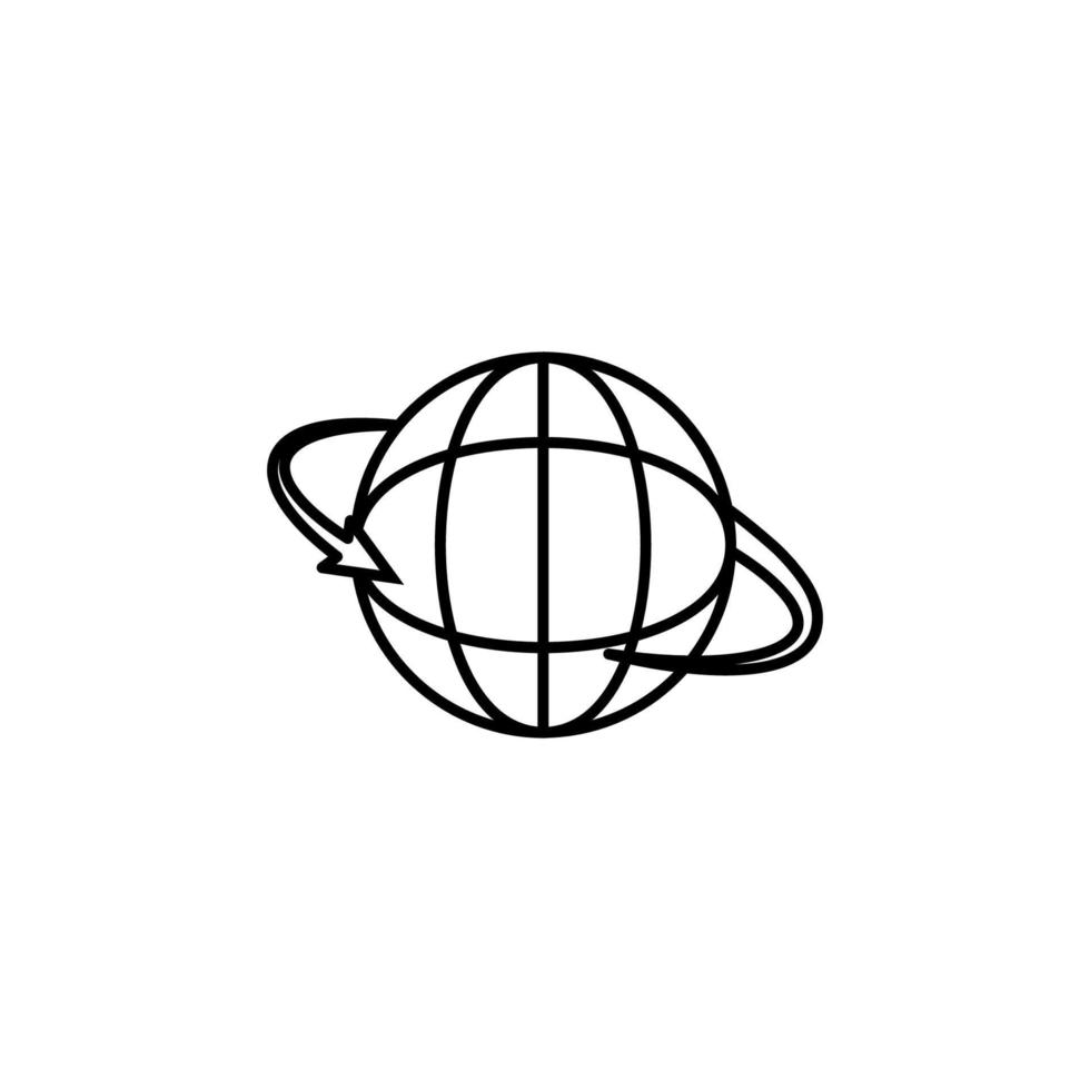 Pfeil Globus Vektor Symbol Illustration