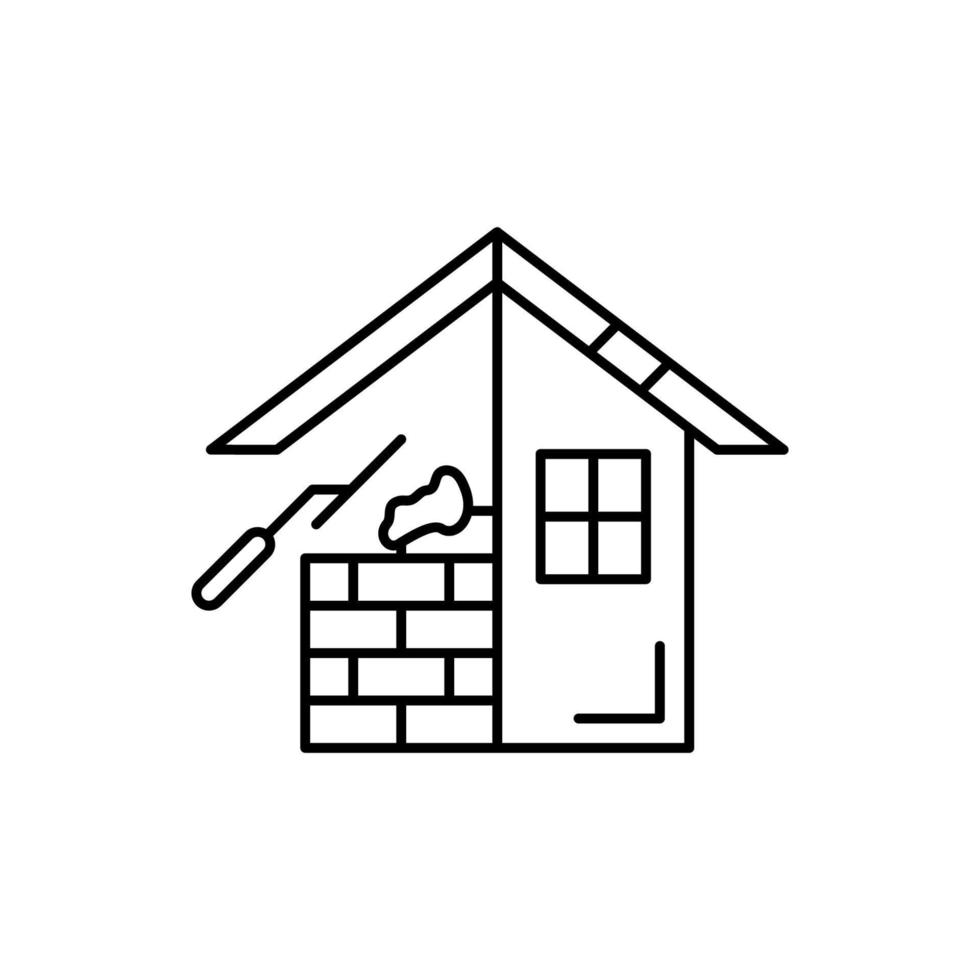 konstruktion, hus vektor ikon illustration
