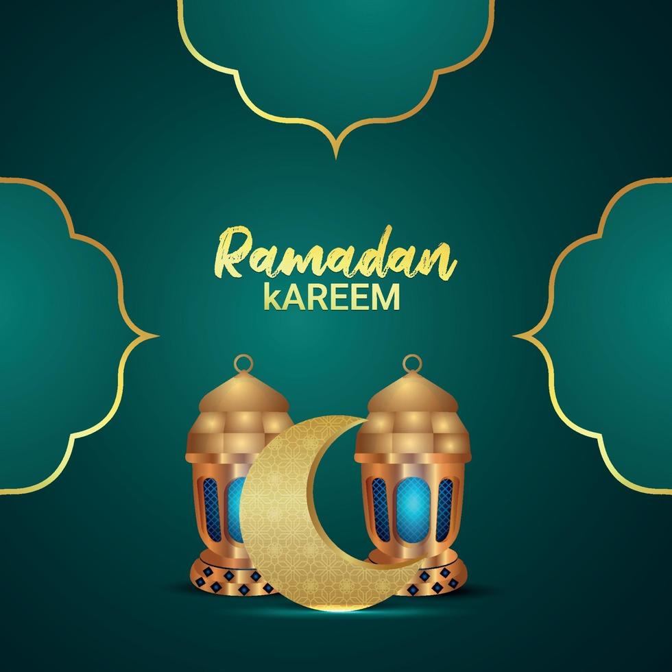 ramadan kareem firande gratulationskort, ramadan kareem islamisk festival bakgrund vektor