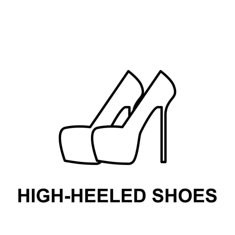 hochhackig Schuhe Vektor Symbol Illustration