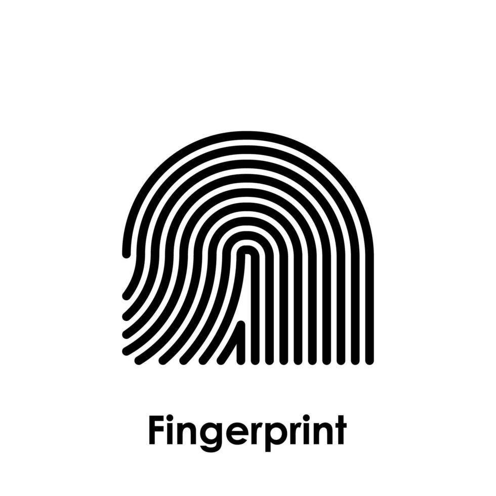 fingeravtryck vektor ikon illustration