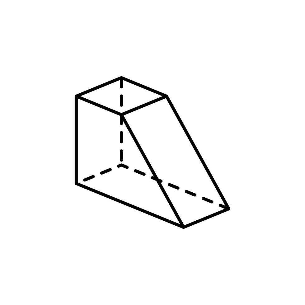 geometrisk former, trapezoid vektor ikon illustration