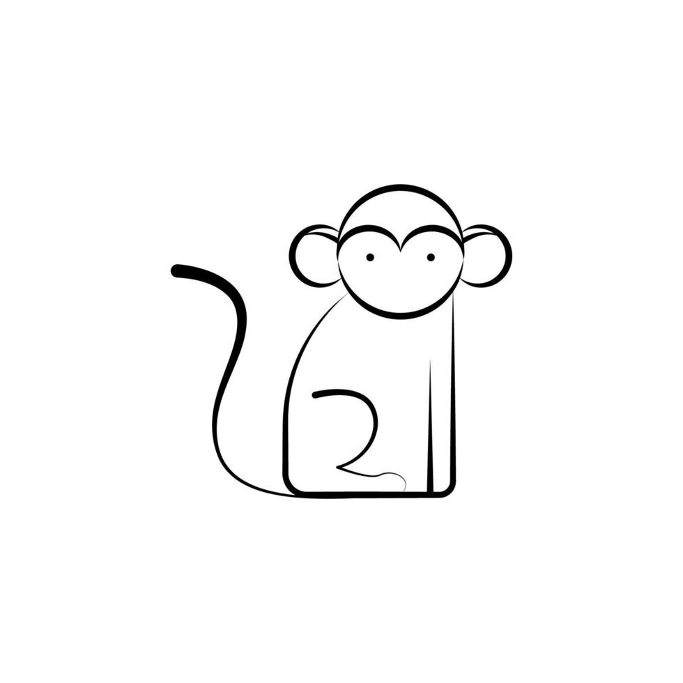 Affe, Tier Vektor Symbol Illustration