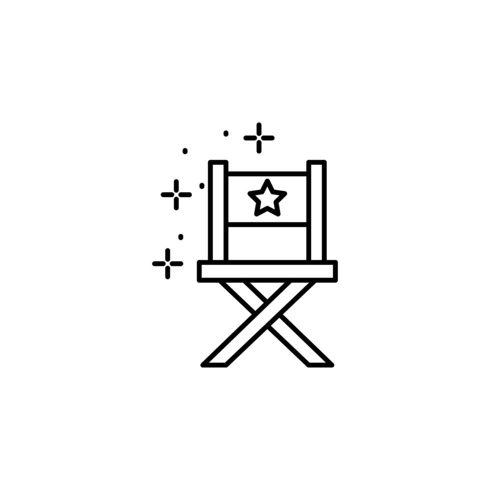 berömmelse stol vektor ikon illustration