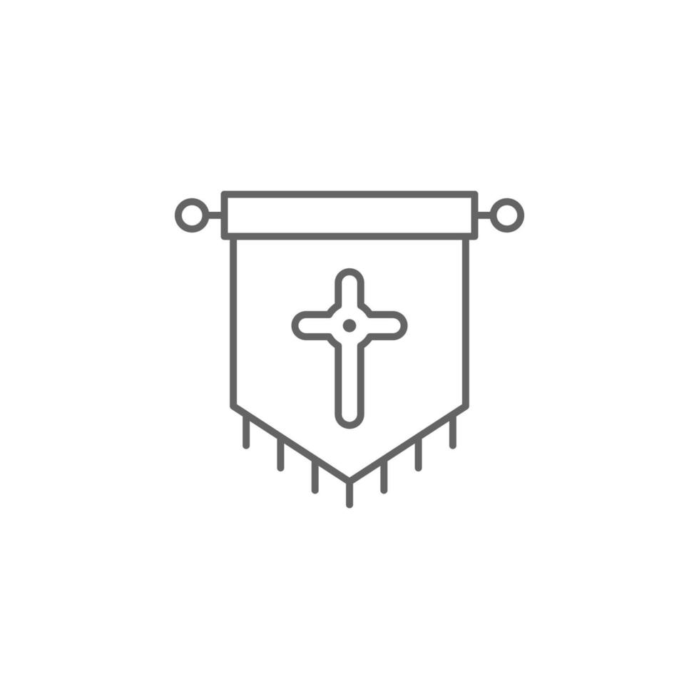 medeltida, baner vektor ikon illustration