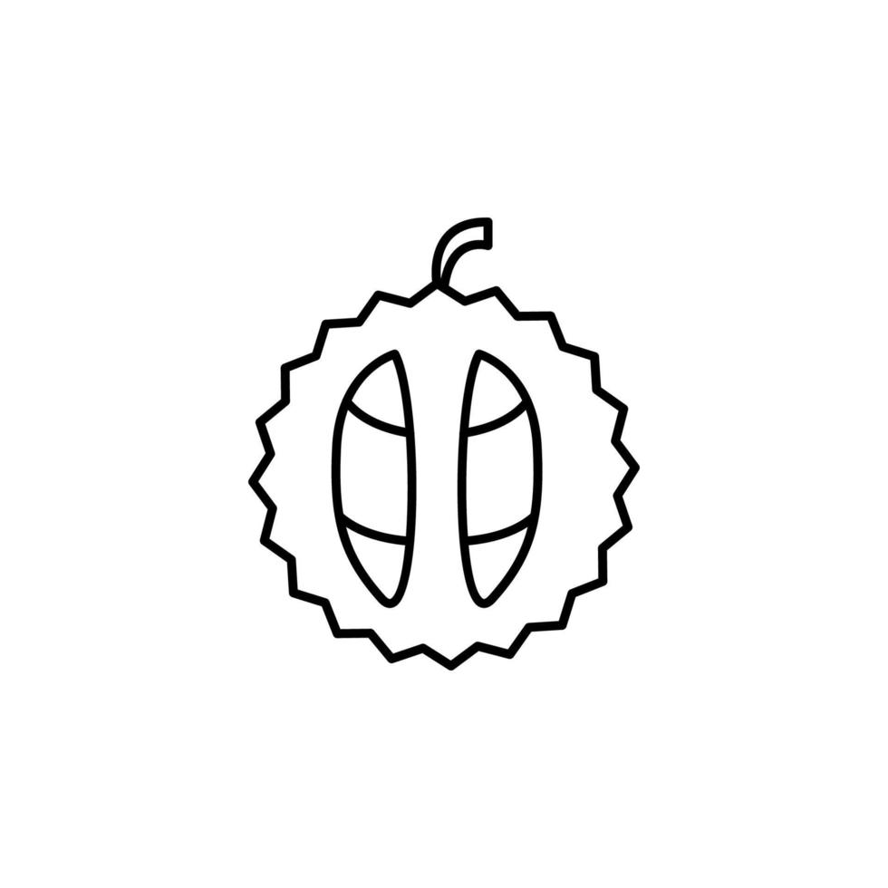 Durian Gliederung Vektor Symbol Illustration