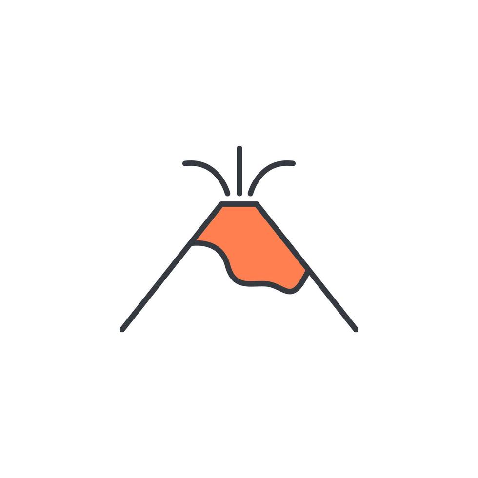 vulkan vektor ikon illustration