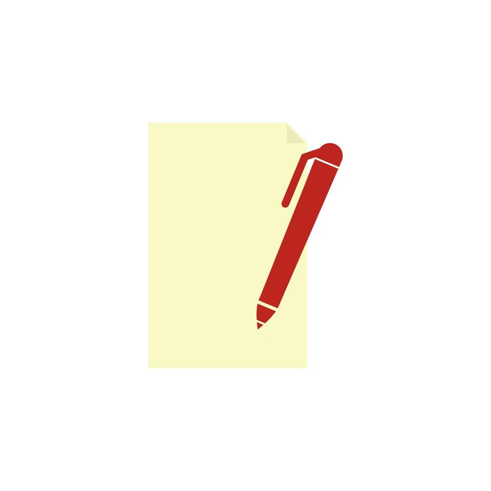 Stift Papier Vektor Symbol Illustration