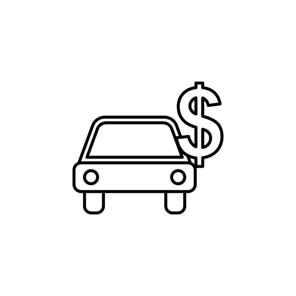 bil -handlare tecken vektor ikon illustration