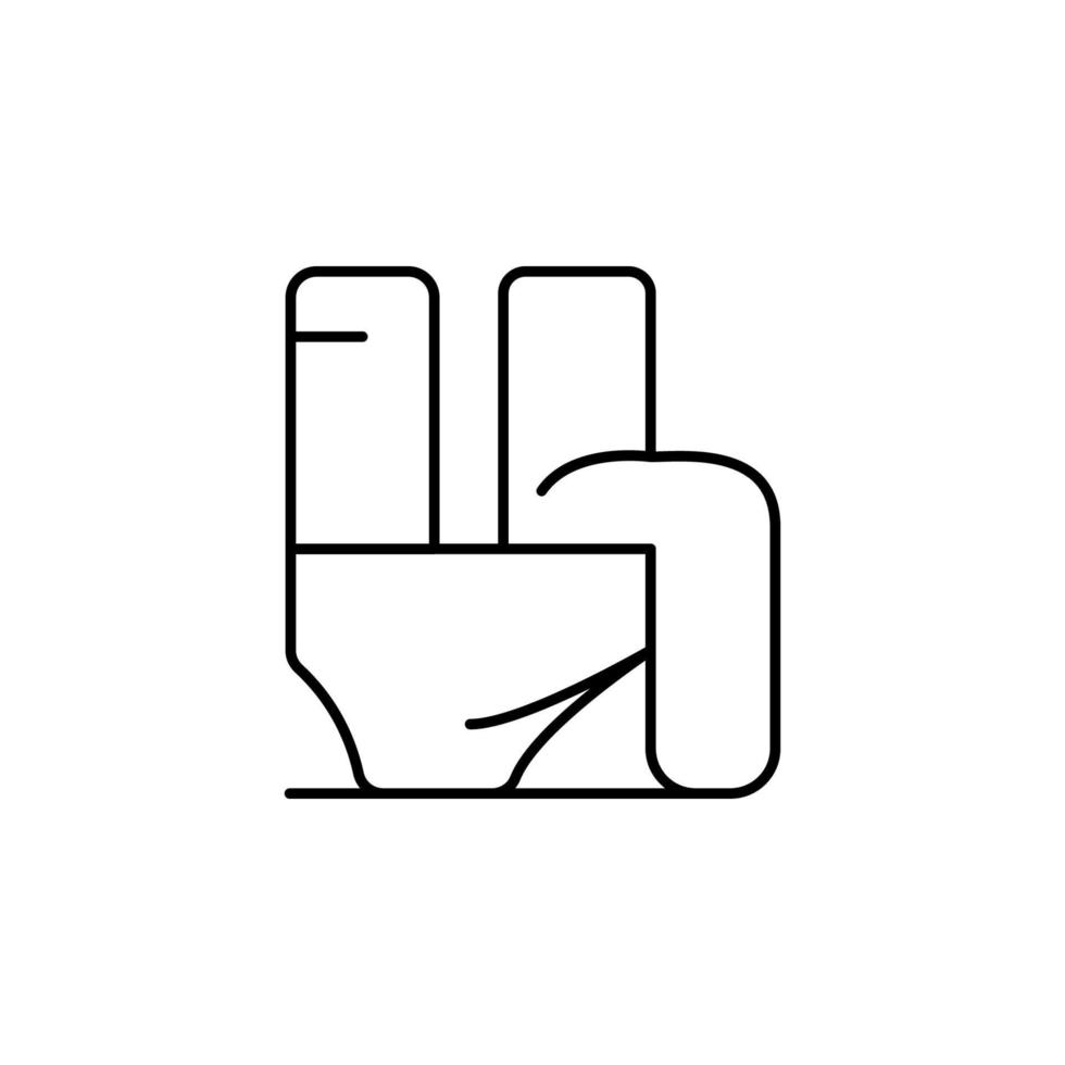 Toilette, Krankheit, medizinisch Vektor Symbol Illustration