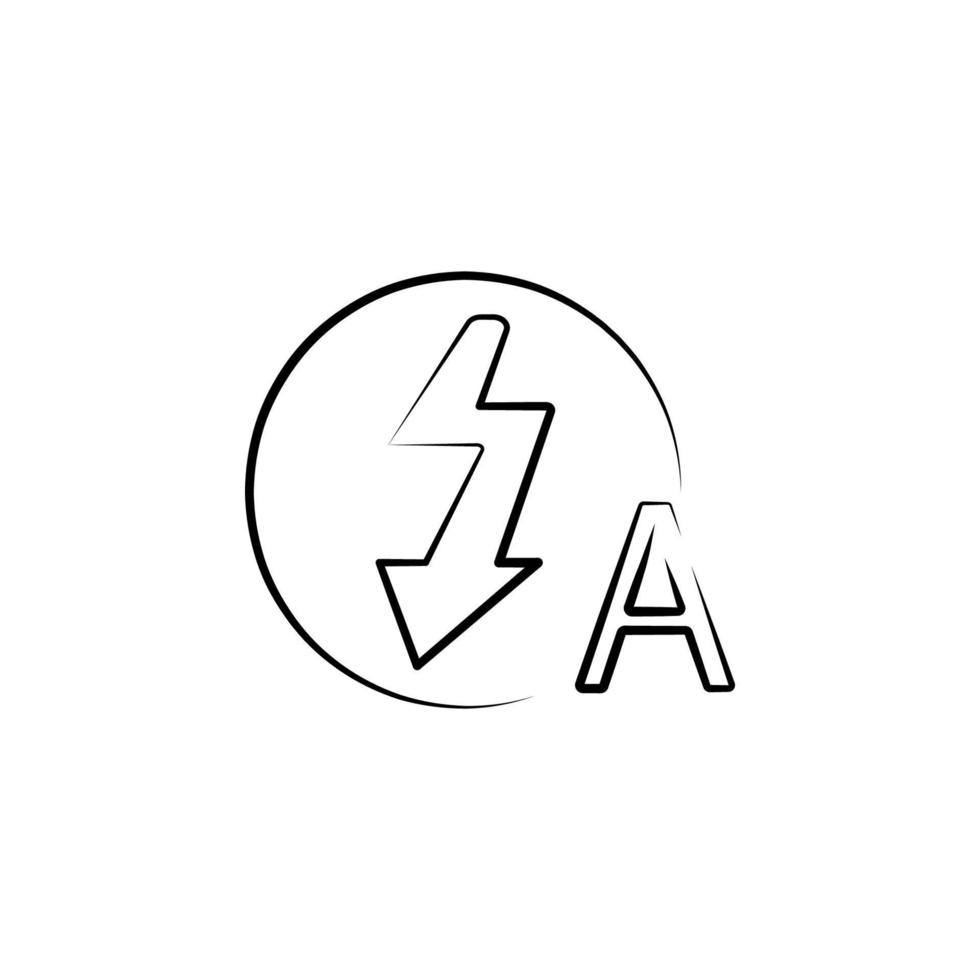 Auto Blitz Zeichen outine Logo Stil Vektor Symbol Illustration