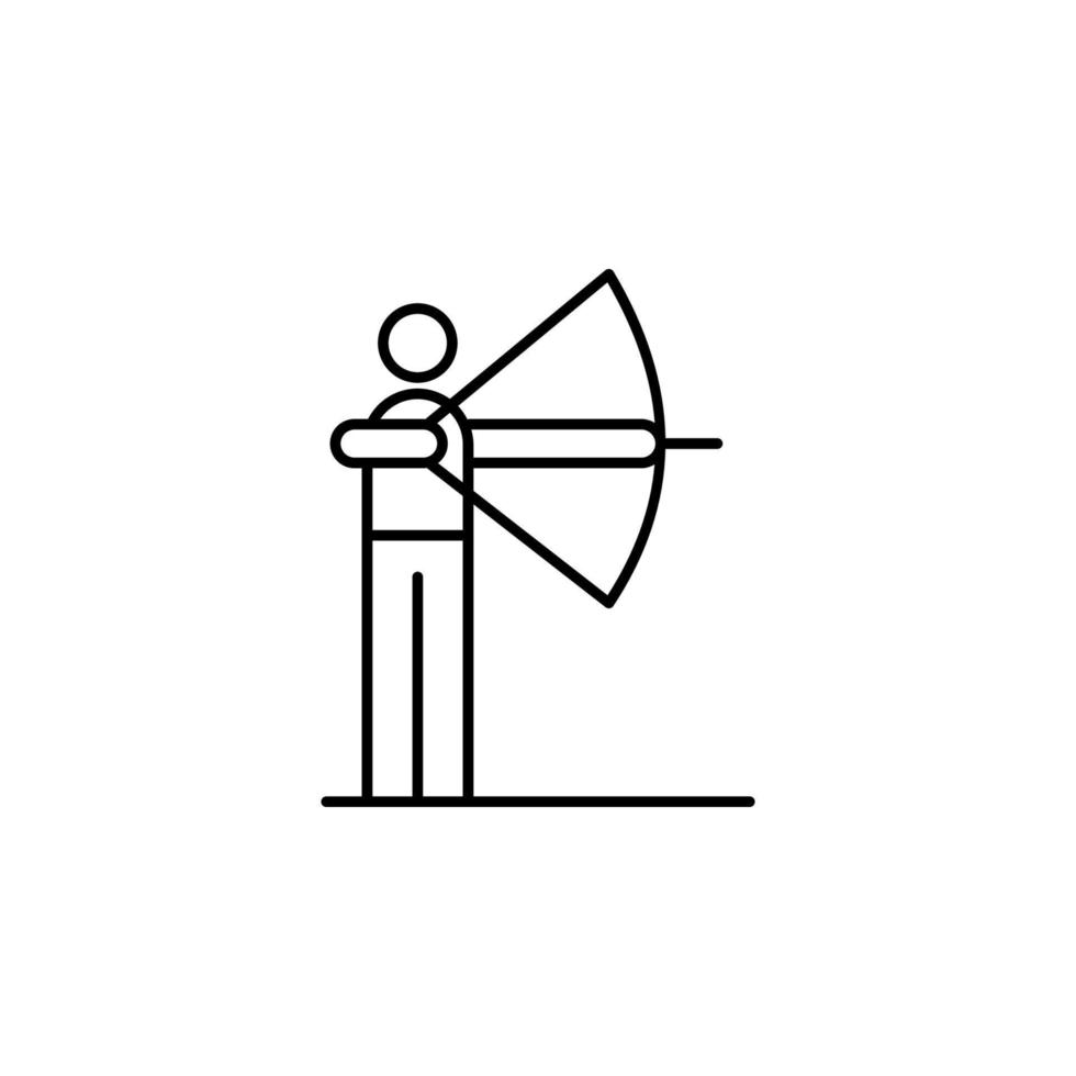 syfte bågskytte vektor ikon illustration