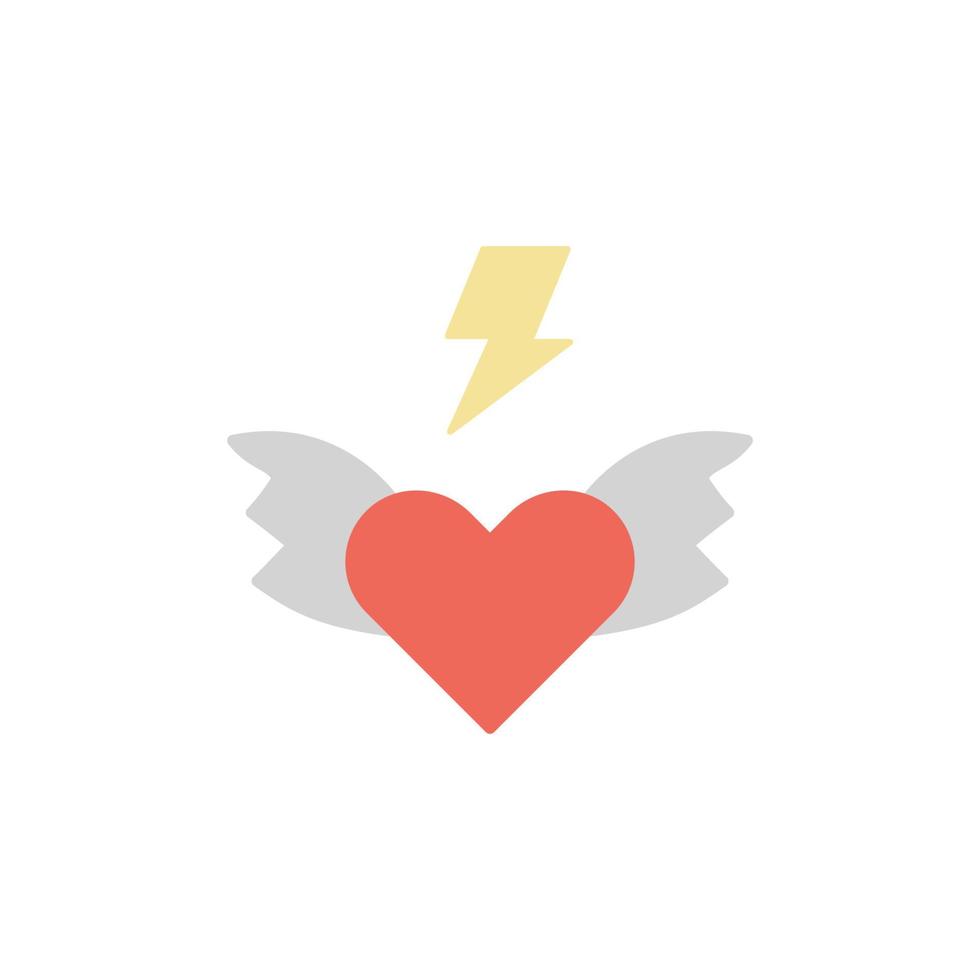 Liebe, Flügel Vektor Symbol Illustration