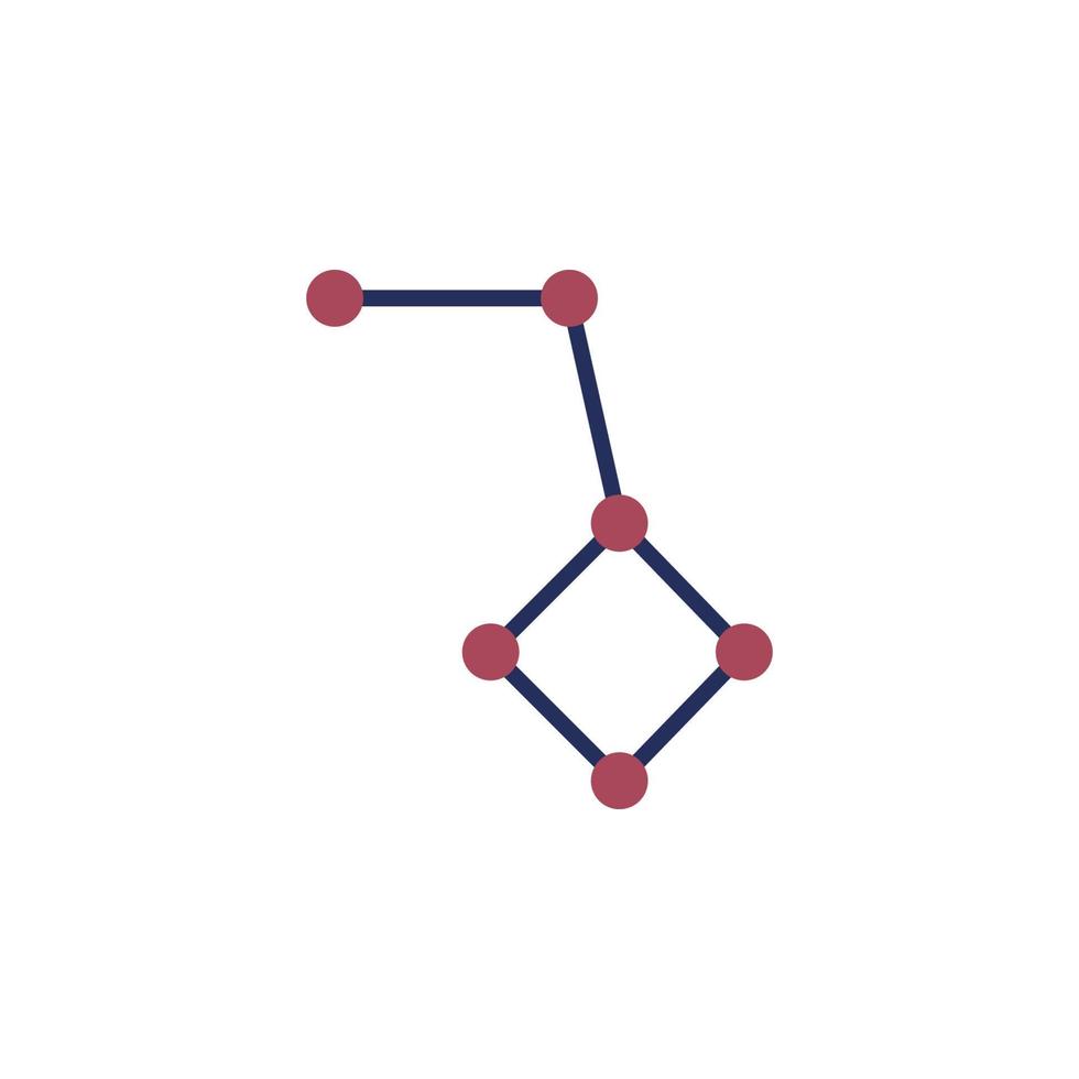 konstellation färgad vektor ikon illustration