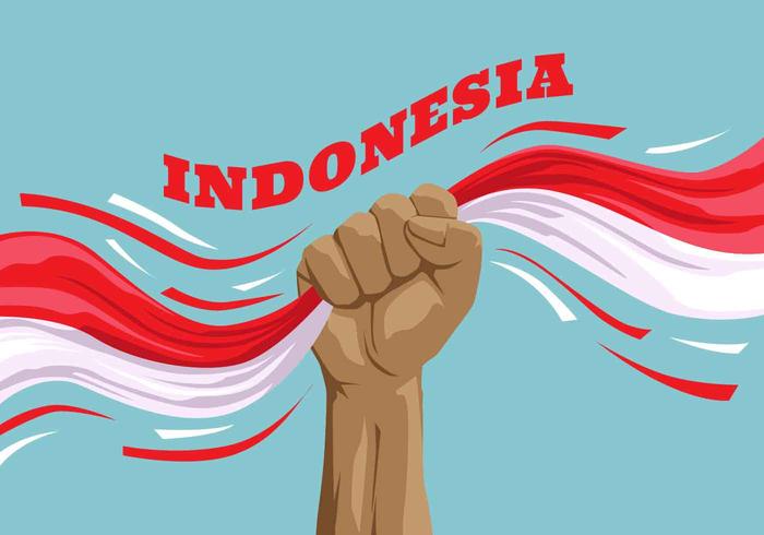 Indonesien Pride Vector Illustration