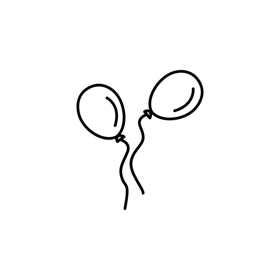 Luftballons, Spielzeuge Vektor Symbol Illustration