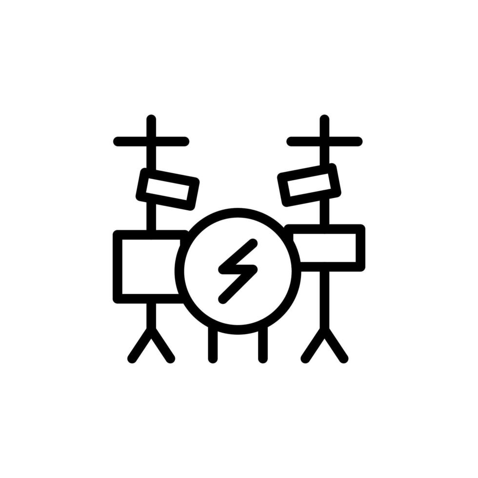 Orchester, Trommel Kit Vektor Symbol Illustration