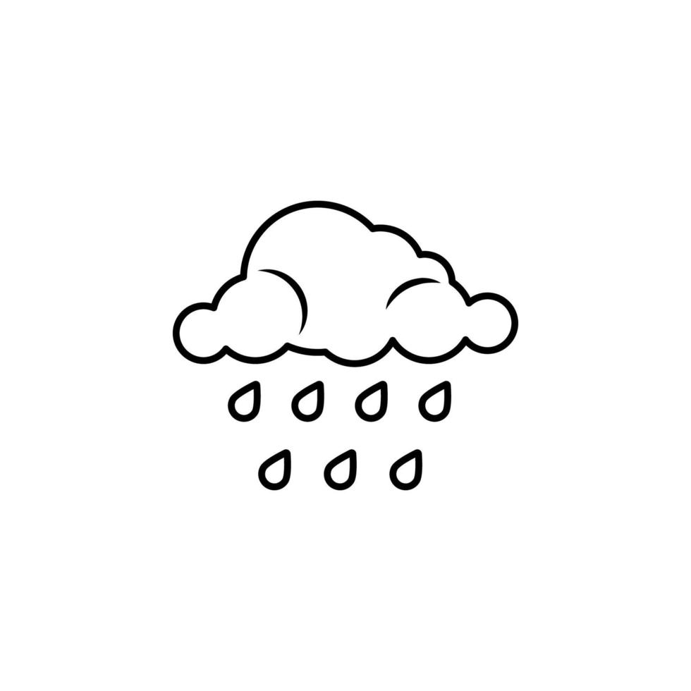 regnar, klimat, moln vektor ikon illustration